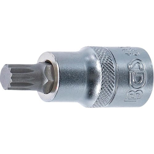 Douille à Embouts 12,5 mm (1/2 ) - Denture Multiple Intérieure XZN M10 - Précision et Robustesse - BGS