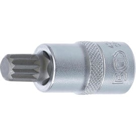 Douille à Embouts 12,5 mm (1/2 ) - Denture Multiple Intérieure XZN M12 - Précision et Robustesse - BGS