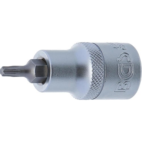 Douille à Embouts 12,5 mm (1/2) Profil T Torx T20 - Précision et Robustesse, Acier - D-Work