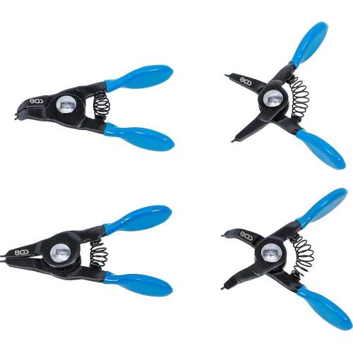 Jeu de Pinces à Circlips 80 mm - 4 Pièces - Pour Petits Circlips, Précision et Maniabilité - - BGS