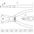 Pince pour Circlips Coudée 175 mm - Circlips Intérieurs - Précision et Maniabilité - BGS