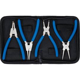 Jeu de Pinces à Circlips 150 mm - 4 pcs - Acier Résistant - Précision et Durabilité, Pro - D-Work