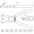 Pince pour Circlips Coudée 150 mm - Circlips Intérieurs - Précision et Maniabilité - Acier, Zones Difficiles - D-Work