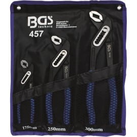 Jeu de Pinces Multiprise 3 pcs - Acier, Prise Ajustable - Polyvalence et Robustesse, Pro - D-Work