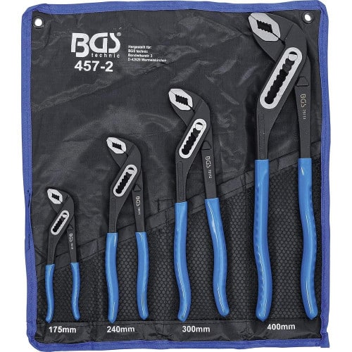 Jeu de Pinces Multiprise 4 pcs - Acier, Prise Ajustable - Polyvalence et Robustesse, Pro - D-Work