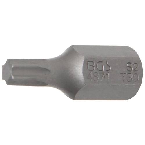 Embout Torx T10 30 mm x 10 mm (3/8\) - Profil T avec Perçage - Précision et Durabilité, Acier - D-Work