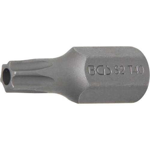 Embout Torx T40 30 mm - Profil T 10 mm (3/8 ) - Perçage pour vissage précis - - BGS