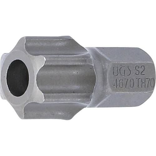 Embout Torx T70 10 mm x 30 mm - Profil T avec Perçage - Précision et Durabilité - BGS
