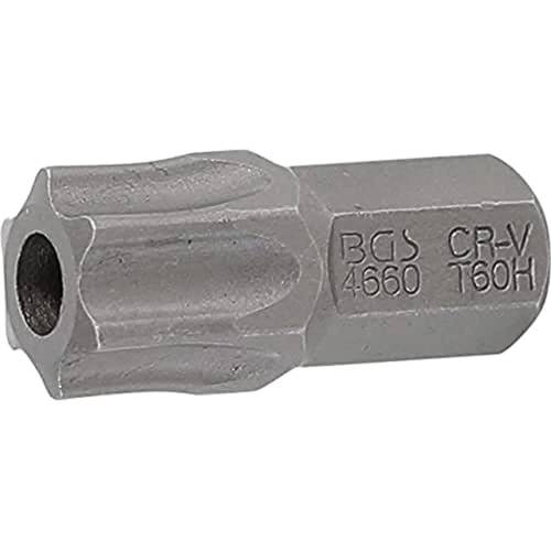 Embout Torx T60 30 mm - Profil T 10 mm (3/8) - Perçage pour vissage précis, Acier - D-Work