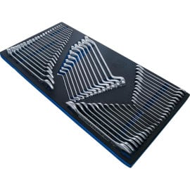 Insert de Servante d Atelier XL 57 pcs - Clé Mixte, Clé Polygonale Double Embouts, Jeu de Clés Doubles Plates et Clé Mixte - BGS