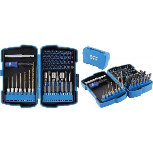 Jeu de Forets et Embouts 6,3 mm (1/4) - 55 pcs - Polyvalent et Pratique pour Perçage et Vissage - D-Work