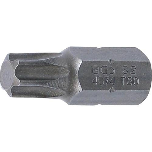 Embout T50 Torx 10 mm x 30 mm - Profil T, Haute Précision, Acier, Cliquet 3/8 - D-Work