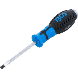 Tournevis Fente 5 mm - Lame 75 mm - Acier, Précision et Confort - BGS