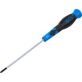 Tournevis Cruciforme PH0 - Lame 100 mm - Acier, Manche Ergonomique - Précision et Confort - BGS