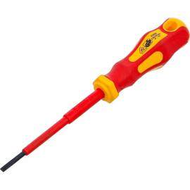 Tournevis VDE Fente 3 mm - Lame 75 mm - Isolation Sécurisée, Acier, 1000 V - D-Work