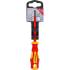 Tournevis VDE Fente 3 mm - Lame 75 mm - Isolation Sécurisée, Acier, 1000 V - D-Work