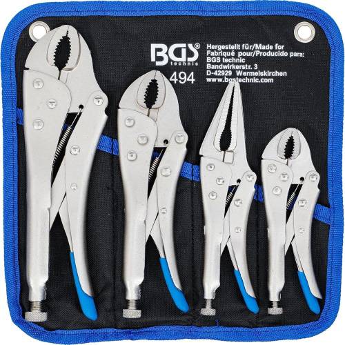 Jeu de Pinces Étau 4 pcs - Acier, Précision et Robustesse - Pro - D-Work
