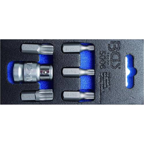 Jeu d Embouts 10 mm (3/8) - Denture Multiple Intérieure XZN - 6 pcs - Précision et Robustesse - D-Work