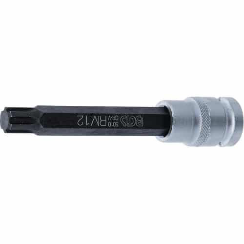 Douille à Embouts 120 mm - 12,5 mm (1/2) Profil Cannelé - Compatible RIBE, Acier, Zones Difficiles - D-Work