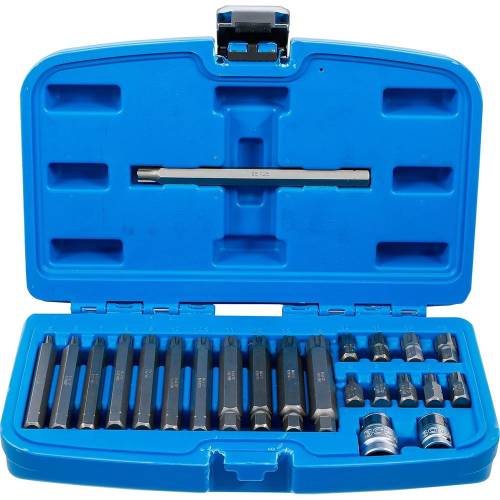 Jeu d Embouts 22 pcs 10 mm (3/8) - Profil Cannelé pour Ribe - Polyvalence et Précision, Acier - D-Work