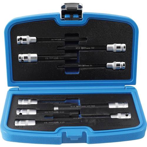 Jeu d Embouts pour Vis de Culasse 12,5 mm (1/2) - Précision et Durabilité, Acier, Pro, 9 pcs - D-Work