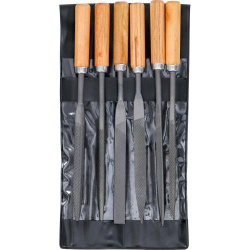 Jeu de Limes Aiguilles 6 Pièces 100 mm - Manche en Bois - Précision et Confort d Utilisation - BGS
