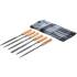 Jeu de Limes Aiguilles 6 pcs 100 mm - Manche en Bois - Précision et Confort d Utilisation, Acier - D-Work