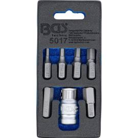 Jeu d Embouts Tournevis 10 mm (3/8) - Six Pans Intérieurs, 7 pcs - Précision et Polyvalence, Acier - D-Work