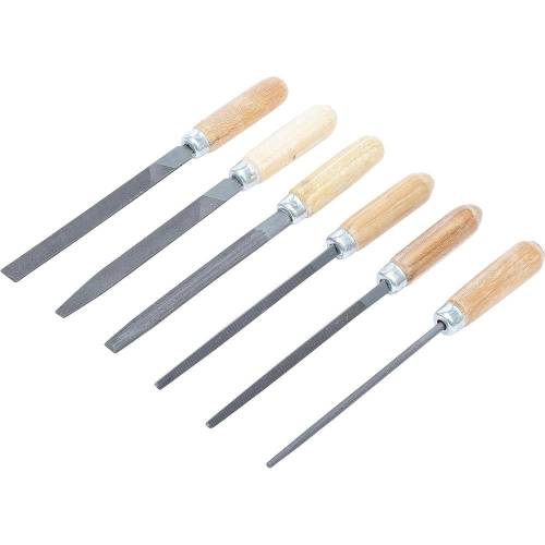 Jeu de Limes Aiguilles 6 Pièces 100 mm - Manche en Bois - Précision et Confort d Utilisation - BGS