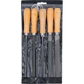 Jeu de Limes 5 Pièces 150 mm - Manche en Bois - Précision et Confort d Utilisation - BGS