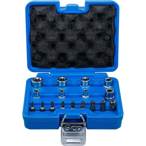 Jeu d Embouts et Clés à Douille 17 Pièces - Profil E et T (Torx) - Polyvalent et Pratique pour Bricolage - BGS