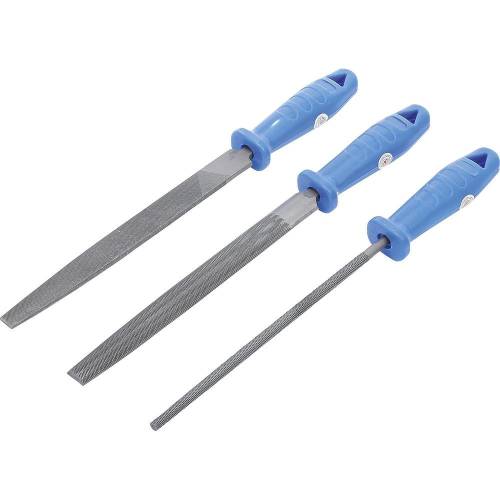 Jeu de Limes 3 Pièces 200 mm - Acier, Précision et Durabilité - - BGS