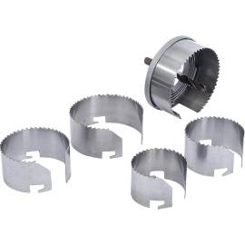 Jeu de Scies-Cloches 60-95 mm - Profondeur 35 mm, 5 Pièces - Coupe Précise et Polyvalente - BGS
