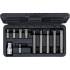 Jeu d Embouts 11 pcs 10 mm (3/8) Polygone Femelle XZN Précision et Polyvalence, Acier, Pro - D-Work