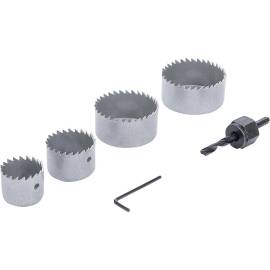 Jeu de Scies-Cloches 32-54 mm - Profondeur 24 mm, 6 Pièces - Acier Durable, Coupe Précise - BGS