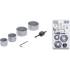 Jeu de Scies-Cloches 32-54 mm - Prof. 24 mm, 6 pcs - Acier Durable, Coupe Précise, Plastique - D-Work