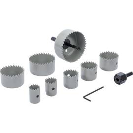 Jeu de Scies-Cloches 11 Pièces Ø19-64 mm - Profondeur 24 mm - Acier Durable et Précis - BGS