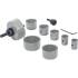 Jeu de Scies-Cloches 11 pcs D.19-64 mm - Prof. 24 mm - Acier Durable et Précis, Plastique - D-Work
