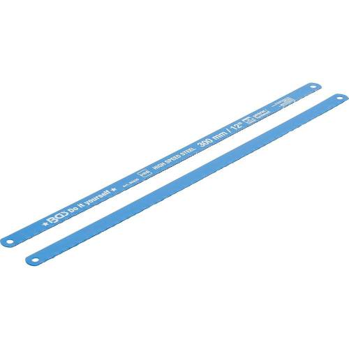 Jeu de Lames de Scie pour Métaux HSS 2 pièces 13x300 mm - Haute Précision et Durabilité - BGS