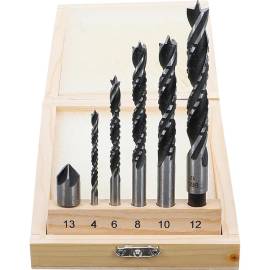 Jeu de Mèches à Bois Fraisées 4-12 mm - 6 Pièces - Précision et Polyvalence - - BGS