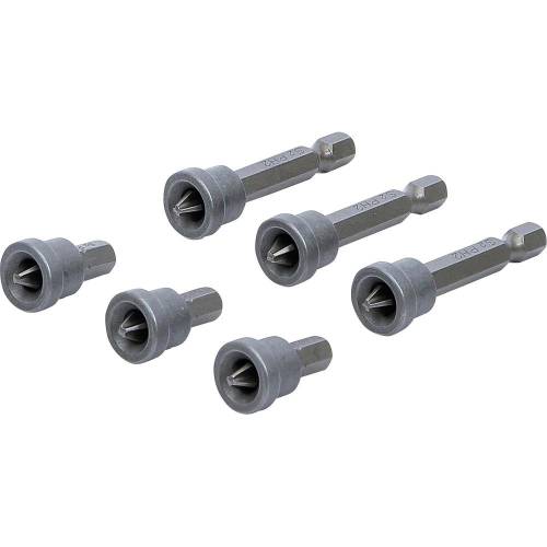 Jeu d Embouts avec Butée de Profondeur 6 Pièces - Hexagone 6,3 mm, Cruciforme PH2 - Précision et Sécurité pour Plaques de - BGS