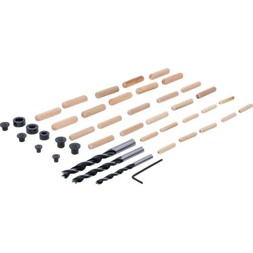 Jeu de Chevilles et Forets Bois 6-10 mm - 43 Pièces - Polyvalent et Pratique pour Fixations Bois - - BGS
