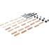 Jeu de Chevilles et Forets Bois 6-10 mm - 43 pcs - Polyvalent et Pratique pour Fixations Bois - D-Work