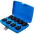 Jeu de Douilles et Embouts Choc 20 mm (3/4) - 9 pcs, Denture Multiple Intérieure XZN - Transmission Six Pans Intérieur - D-Work