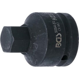 Douille à Embouts Choc 55 mm - 20 mm (3/4 ), Six Pans Intérieurs 21 mm - Résistante et Précise - BGS