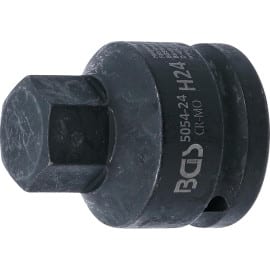 Douille à Embouts Choc 55 mm - 20 mm (3/4), Six Pans Intérieurs 24 mm - Résistante et Précise - D-Work