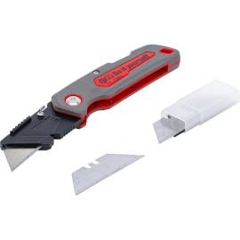 Cutter Pliable 160 mm - Lame Sécurisée, Compact et Pratique - BGS