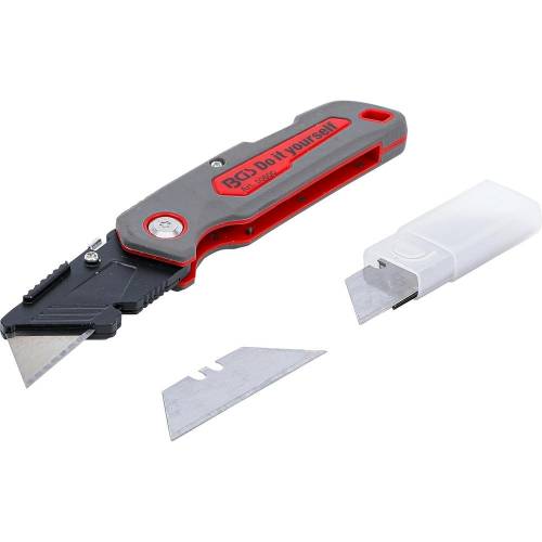 Cutter Pliable 160 mm - Lame Sécurisée, Compact et Pratique, Acier, Zones Difficiles - D-Work