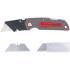 Cutter Pliable 160 mm - Lame Sécurisée, Compact et Pratique, Acier, Zones Difficiles - D-Work
