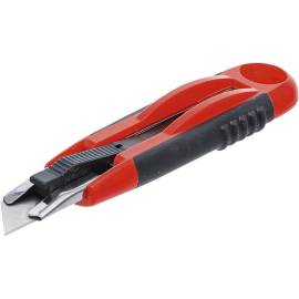 Cutter à Carton de Sécurité 140 mm - Lame Sécurisée, Prise Ergonomique - Découpe Précise et Sûre - BGS